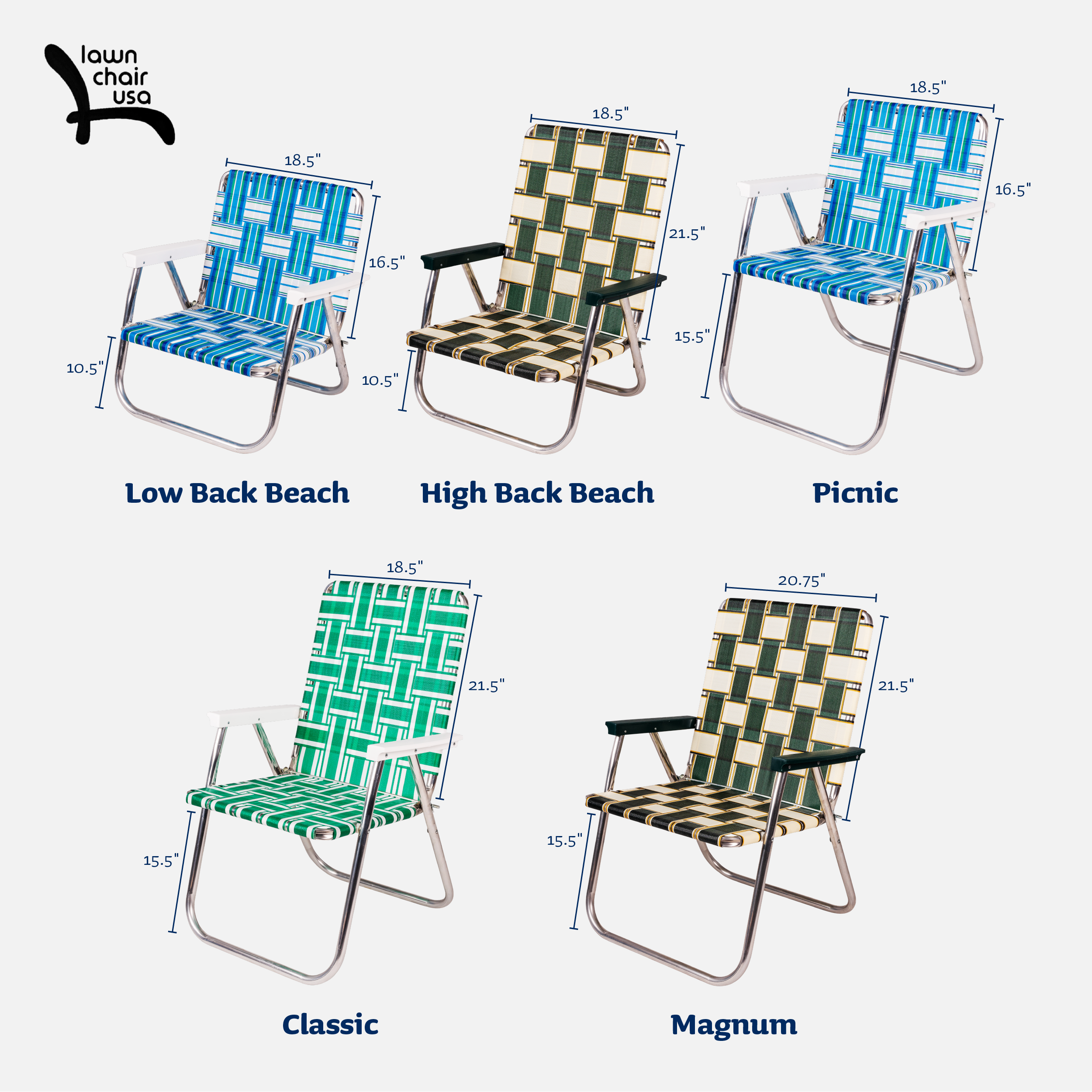 Aluminum Webbed Lawn Chairs
