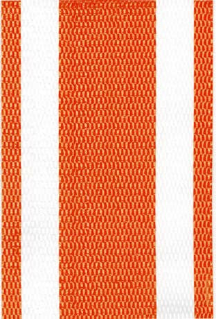 Orange and White Stripe Lawn & Beach Chair Webbing / Strapping