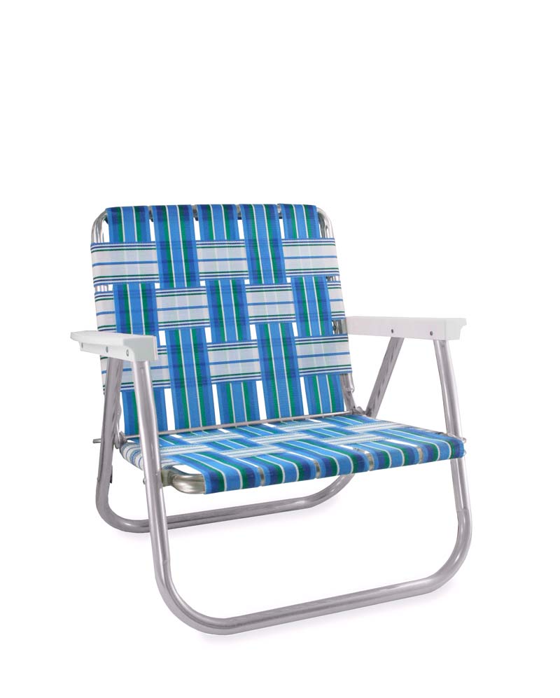 Lawn Chair USA Sea Island Folding Aluminum Webbing Beach Chair