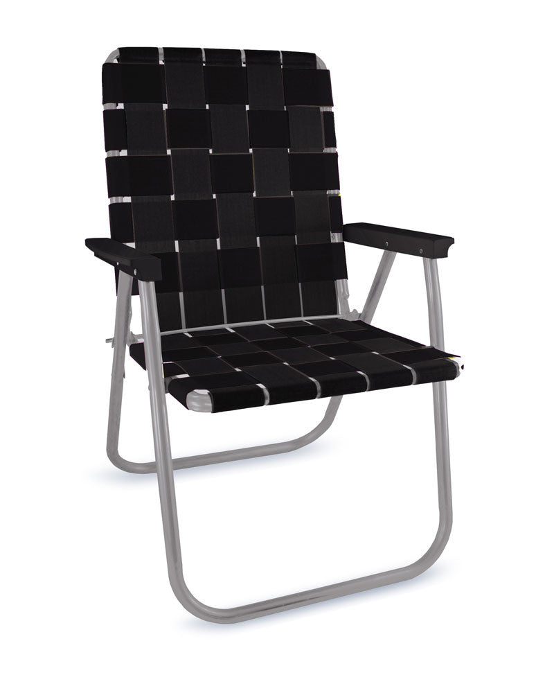 Midnight Folding Aluminum Webbing Lawn Chair Deluxe