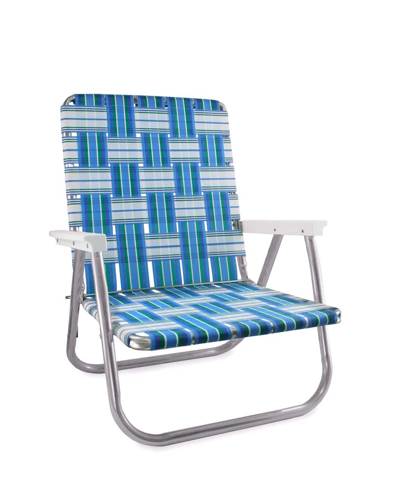 Lawn Chair USA Sea Island Folding Aluminum Webbing Reader Chair