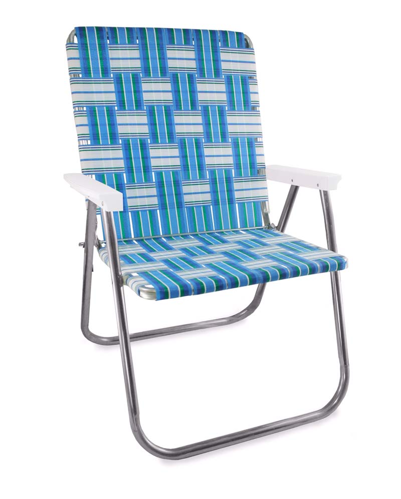 Lawn Chair USA Sea Island Folding Aluminum Webbing Magnum Chair