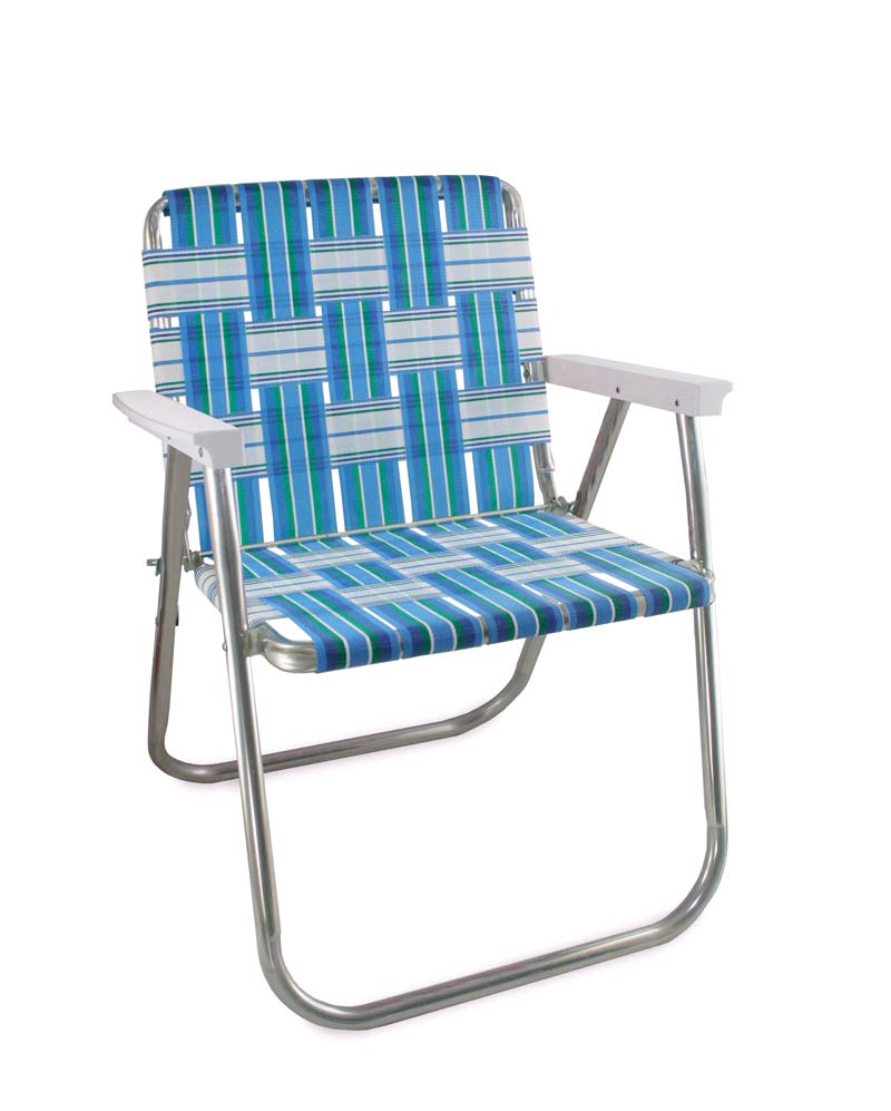 Lawn Chair USA Sea Island Folding Aluminum Webbing Picnic Chair